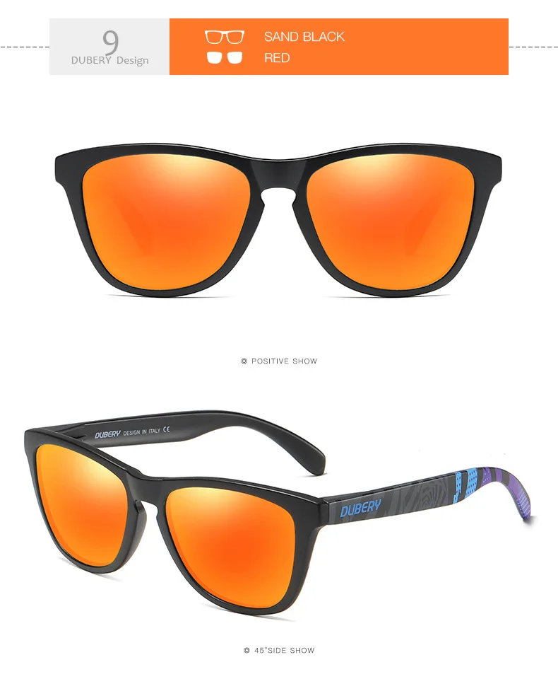 Dubery D181 Polar Vision Поляризованные Ретро спортивные солнцезащитные очки