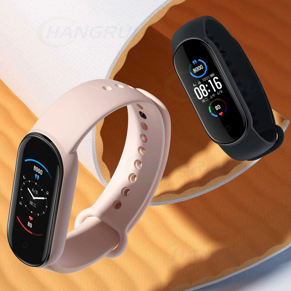 original xiaomi mi band 5 smart watch 4 color amoled screen