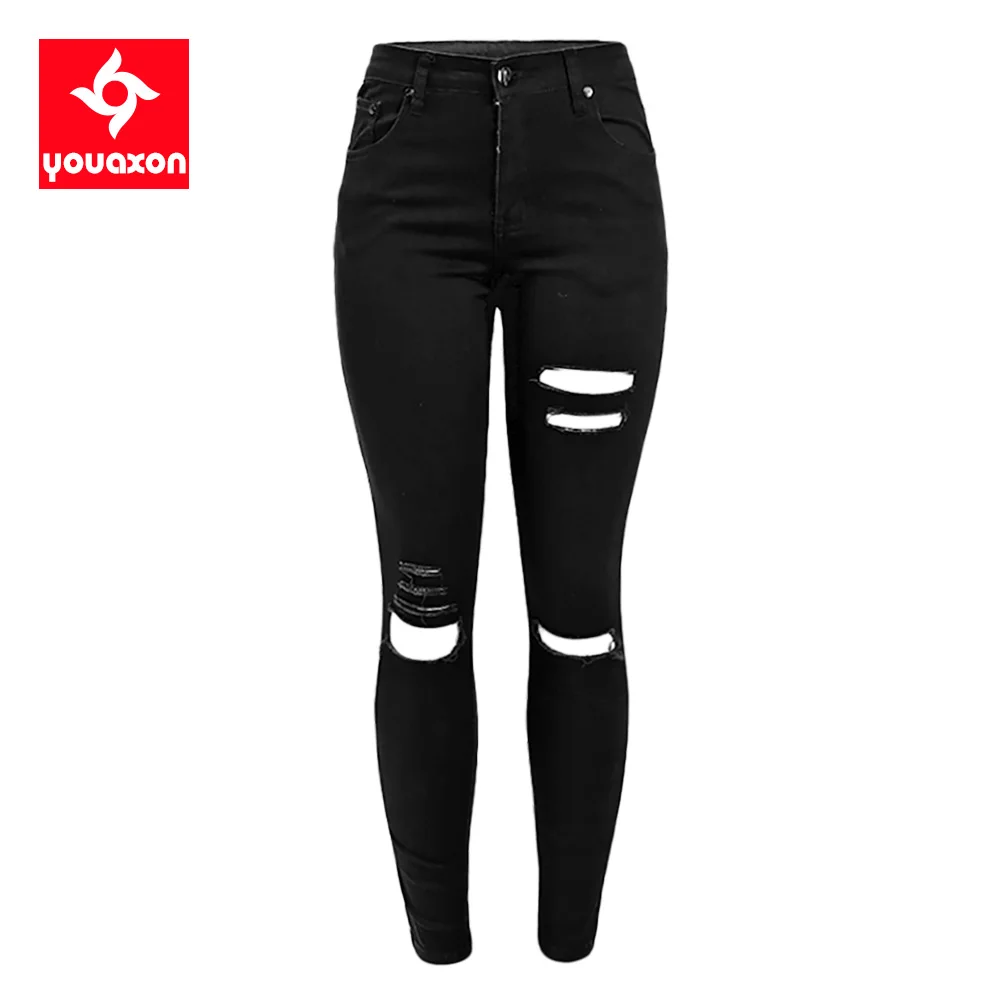 calça jeans rasgado feminina preta