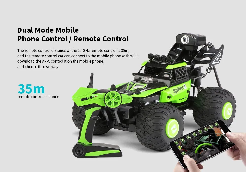 CRAZON RC Внедорожник 20 км/ч 4WD WiFi HD камера Электрический высокоскоростной гоночный автомобиль радио пульт дистанционного управления Внедорожные багги Грузовики Автомобили