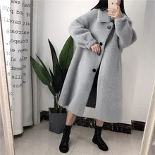 Aliexpress - 2021 New Style Wool Particles Streetwear for Ladies Sheep Shearing Overcoat Winter Long Fur Coat Women Fur Women Coat Mid-Long