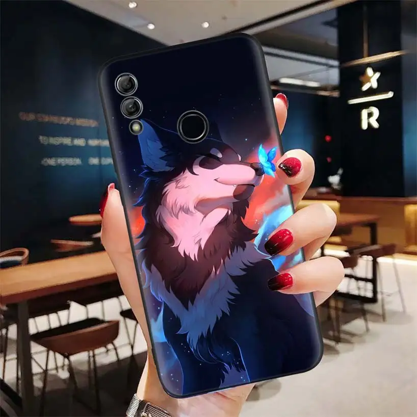 Волшебный с изображением лисенка, кран сова черный чехол для huawei Y9 Y5 Y6 Y7 Honor 10 9 Lite 9X8X8 S 8A фотоаппаратов моментальной печати 7S 7A 10i 20i V20 для телефона с бумажником и Ca - Цвет: BD055-8