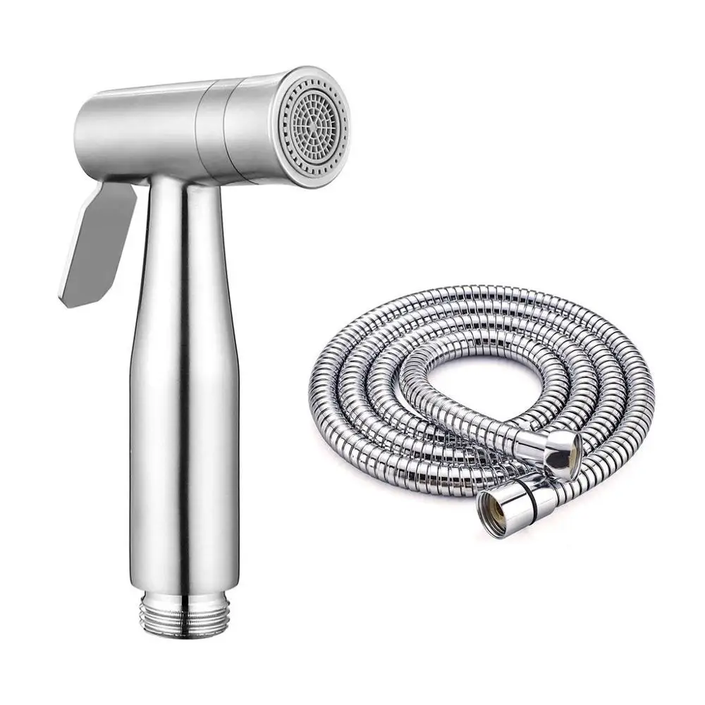 Sprayer and Hose Набор из нержавеющей стали для унитаза, биде, ручной гигиенический душ, портативный распылитель, пистолет, сиденье для унитаза, биде, ручной спрей от Atalawa - Цвет: Sprayer and Hose