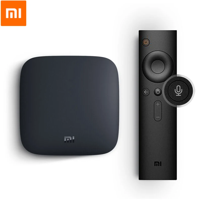 Xiaomi Mi ТВ-бокс 3 Smart 4K Ultra HD 2G 8G Android 8,0 Movie WiFi Google Cast Netflix Red Bull медиаплеер приставка - Цвет: Black