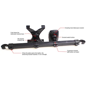 

Car Rear Pillow Tablet Double Bracket Rear Seat Mounting Bracket for IPad TD326