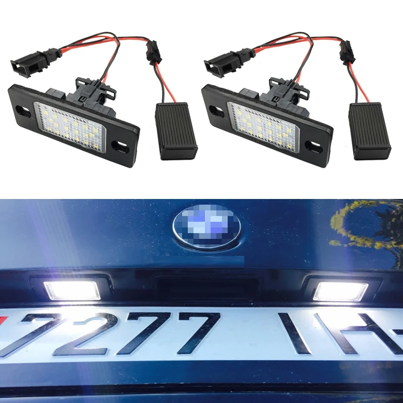 

2pcs led License Plate Light Canbus No Error Number Lamp For VW Touareg Tiguan Golf 5 Passat B5.5 Porsche Cayenne 2002-2010