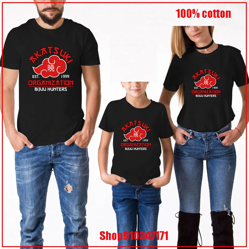 NARUTO akatsuki/Одинаковая одежда для мамы и дочки летняя девочек подростков наряд