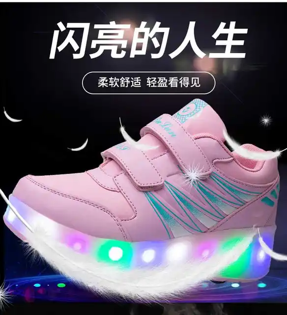 Scarpe Con Luci LED E Ruote Retrattili - Pattini Per Bambini Taglia 29 EU | Con Ricarica USB - Foto 4