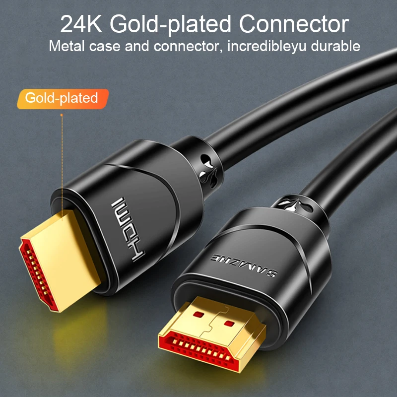 HDMI кабель от SAMZHE 4K 50/60Hz 2 0 для Slim Case Apple IPhone ТВ PS3 проектор HD ЖК дисплей компьютерные