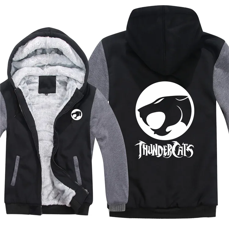 Зимние толстовки Thundercats мужские пальто на молнии флисовая утепленная толстовка Thundercats Мужской пуловер - Цвет: as picture