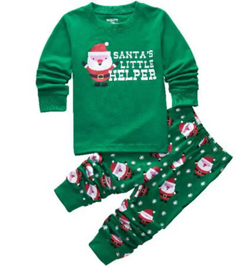 Детский пижамный комплект, хлопковая одежда для сна для девочек, детская домашняя одежда для девочек, одежда для сна на весну и осень - Цвет: Флуоресцентный зеленый