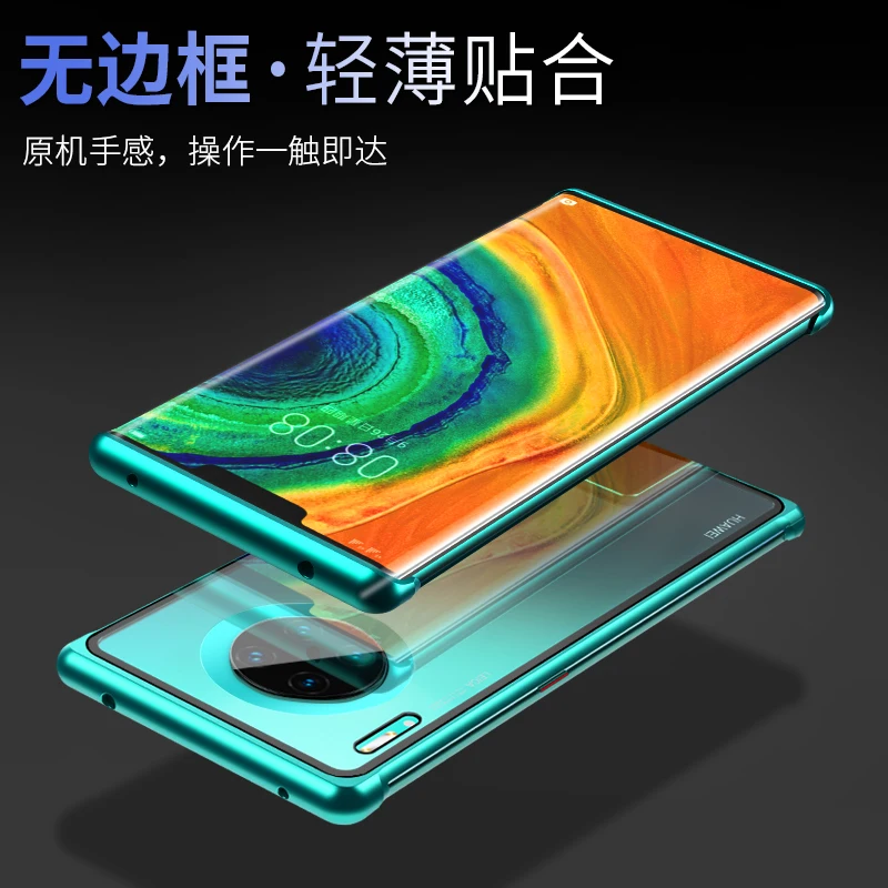 Металлический Чехол-Бампер для huawei Mate30 P30 Mate20 pro Push-Pull из закаленного стекла жесткий чехол для huawei Honor20 Nova5 pro