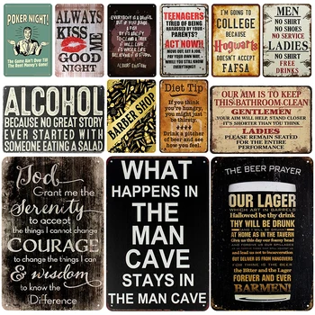 

Alcohol Plaque Metal Vintage Tin Sign Pin Up Shabby Chic Decor Metal Signs Vintage Bar Decoration Metal Poster Pub Metal Plate
