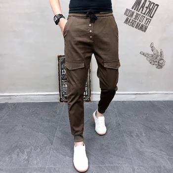 

2019 Autumn Casual Pants Hip Hop Cargo Pants Mens Joggers Pencil Pant Sweatpants Streetwear Trousers Pantalones Hombre