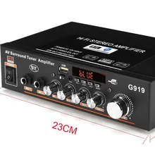 HIFI усилитель мощности 2CH 360 Вт Bluetooth Стерео FM SDAMP аудио музыкальный плеер 12 В/220 В G919 мини умный усилитель для автомобиля дома