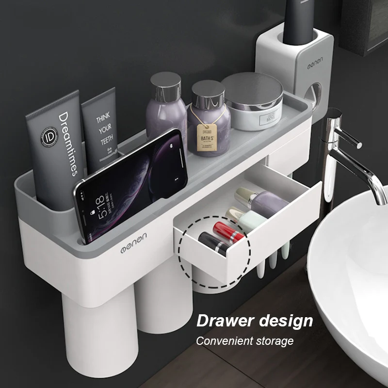 Держатель для зубных щеток, автоматический диспенсер для зубной пасты, соковыжималка для ванной комнаты, стойка для хранения, настенное крепление, наборы аксессуаров для ванной комнаты