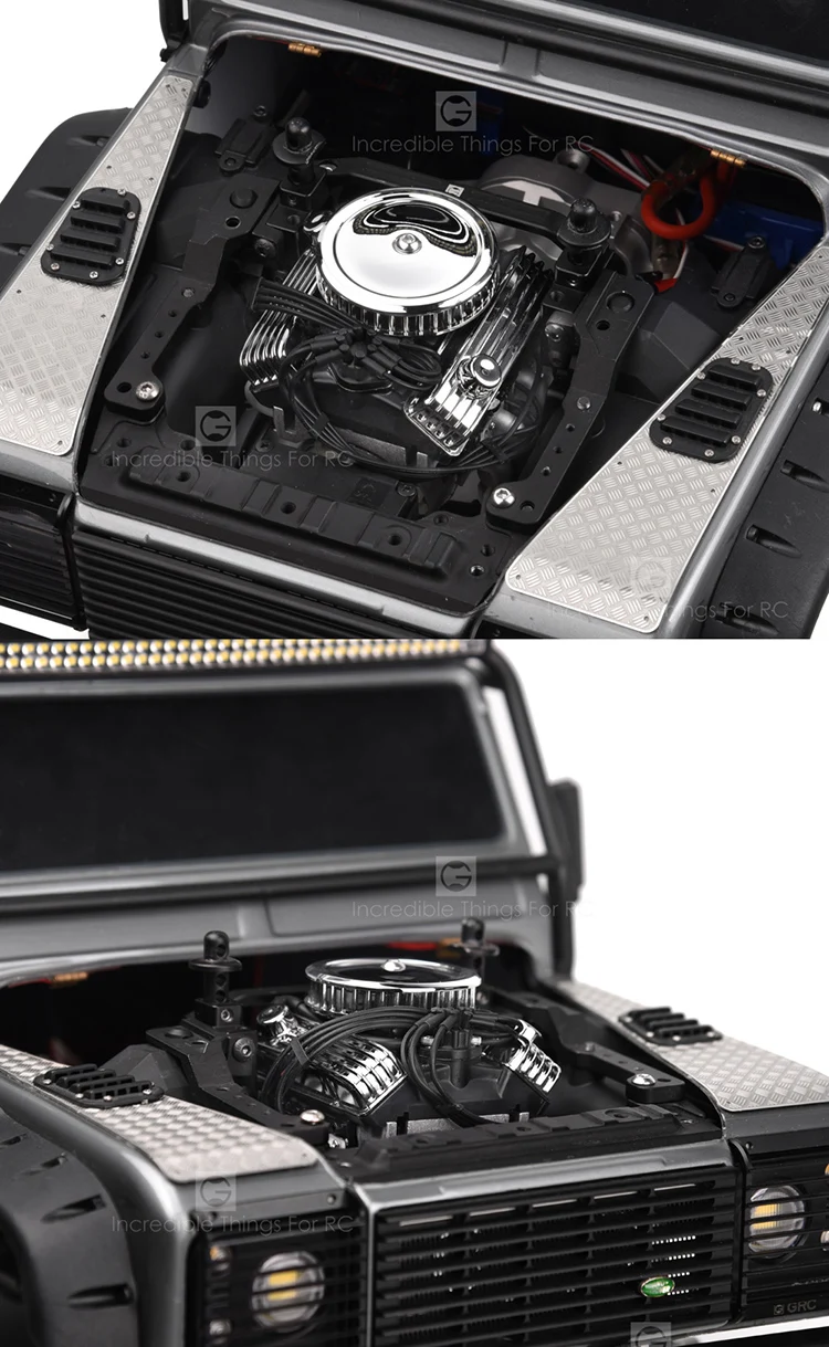 1/10 RC Гусеничный имитирующий двигатель V8 двигатель F82 двигатель вентилятор охлаждения для Traxxas TRX4 осевой SCX10 Gen8