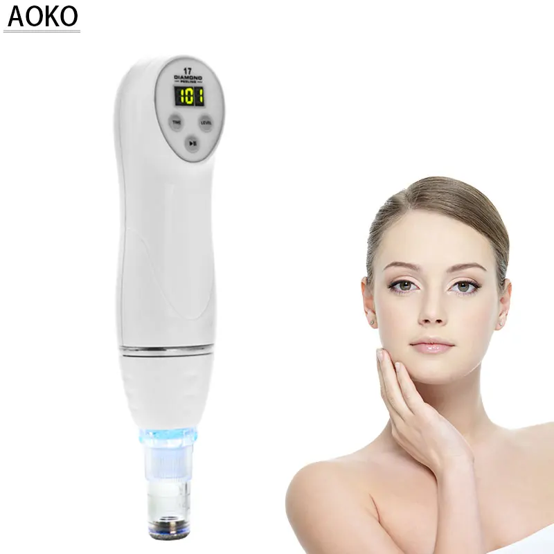 

AOKO Portable Mini Diamond Microdermabrasion Skin Peeling Beauty Machine Vacuum Acne Blackhead Removal Face Cleaning Equipment