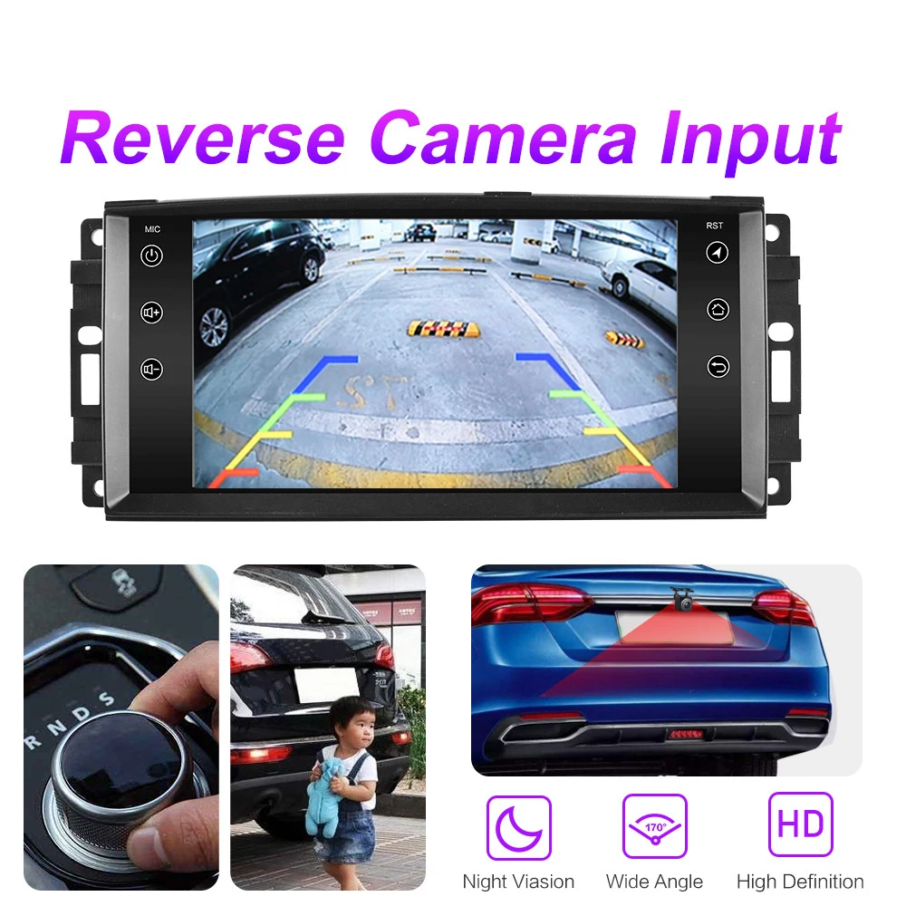 2 Din Android 8 1 автомобильный радиоприемник мультимедийный плеер навигация GPS для jeep