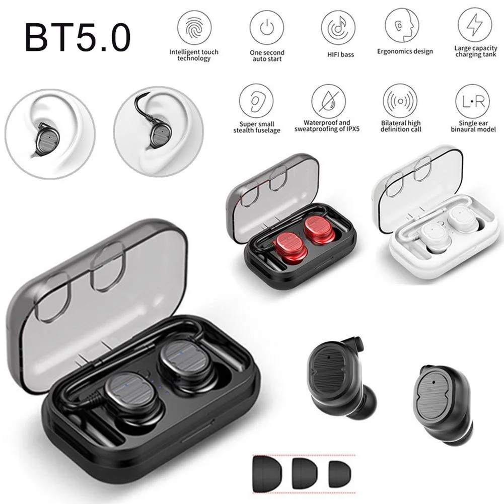 Touch Mini Real wireless Bluetooth 5,0 наушники двойные наушники-вкладыши спортивные анти-пот наушники с микрофоном громкой связи
