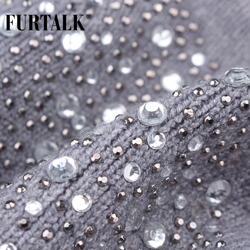 Skup FURTALK czapka wełniana kapelusz dla kobiet jesień czapki zimowe z dżetów z dzianiny kobieta Skullies czapki czapka dla pań jesień czapka