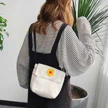 Сумки через плечо для женщин, модная квадратная холщовая Студенческая сумка, женская маленькая сумка на плечо с цветочным принтом, сумка-тоут, женская сумка-мессенджер