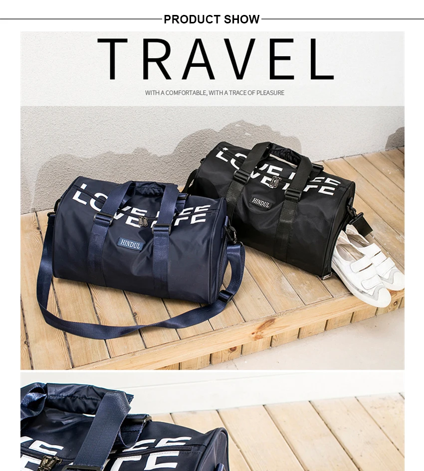 Large Waterproof Nylon Handbags Outdoor Sport Bags Men Travel Sports Gym Training Bag Crossbody Shoulder Bag