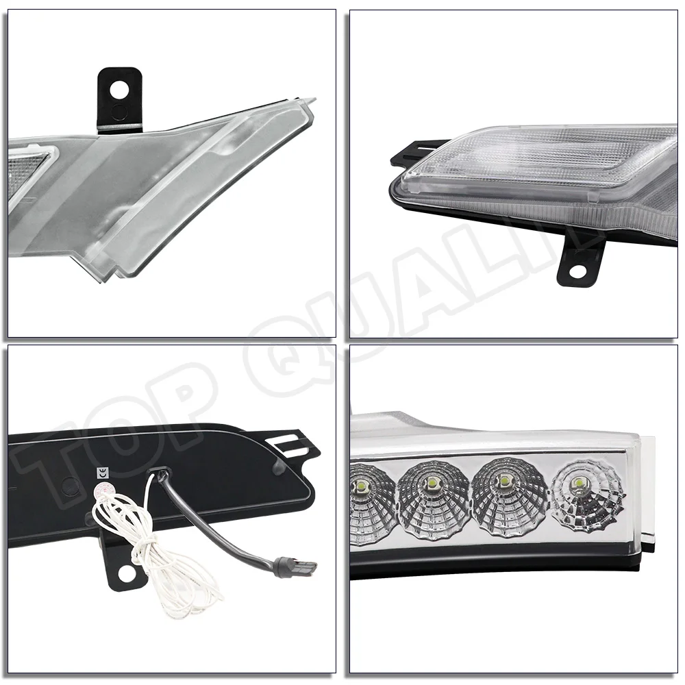 サイドマーカー ポルシェカイエンの2PCS 2Pcs 1114 Amber Cayenne DRL LED LEDサイドマーカーライト11