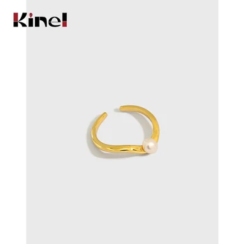 

Kinel New Wave Pearl 925 Sterling Silver Korea Ear Cuff Clip On Earrings For Women Fashion Girl Without Piercing Ear Clip