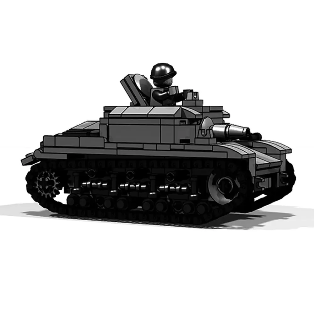 

hot lepining military WW2 German allies Italy army Thermont 90-53 M41M Anti-tank guns weapons Building Blocks bricks toys gift
