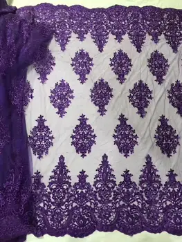 

5 yards exquisite composite line embroidery Nigeria lace French mesh fabric African lace can design wedding dress DIY clothing