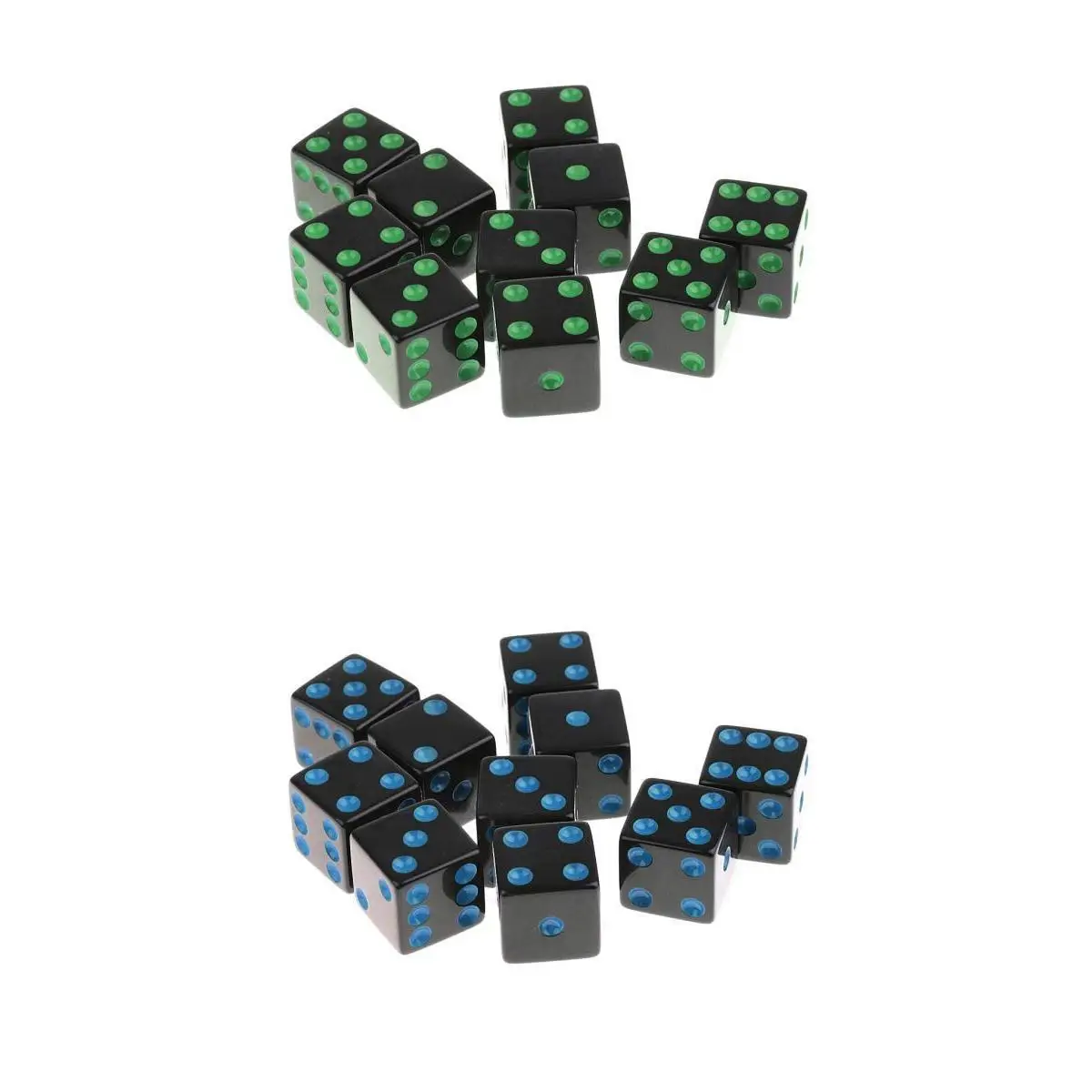 16mm Opaque Six Sided Spot Dice Games D6 4 Colours for D&D RPG MTG 20pc/set