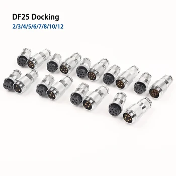 

1Set DF25 GX25 Aviation Wire Connectors Butt TYPE Female Male 2/3/4/5/6/7/8/10/12 Pin Electric Docking Aviation Plug Socket