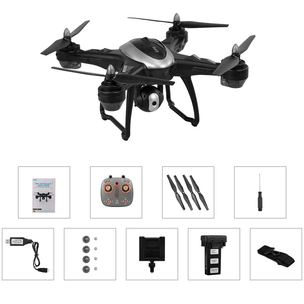 LH-X38G gps мини-Дрон с камерой 1080 P/4 K Wi-Fi FPV дистанционные игрушки складной автоматический контроль высоты RC Квадрокоптер - Цвет: grey 1080P  FPV