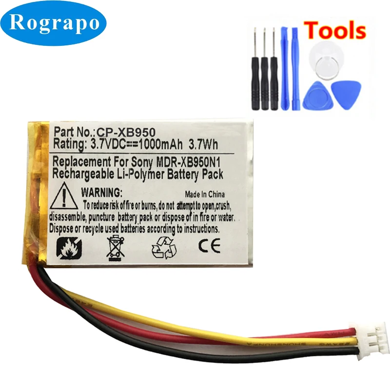 3,7 V 1000mAh US633446E LIS1553(SY6) Сменный аккумулятор для sony MDR-XB950N1 SRS-WS1 наушники Bateria батареи