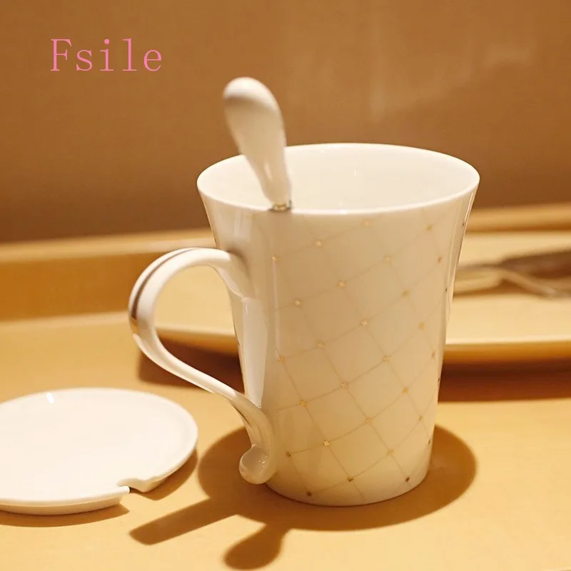 Creative Ceramic Cup Fashion Breakfast Cup Coffee Cup Household Flower Tea Cup Couple Milk Cup Student Business Gift Cup
