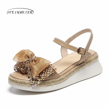 

Steinmeier Flat Sandals Women Shoes Gladiator Open Toe Buckle Soft Sandals Female Casual Women's Flat Platform Beach Shoes