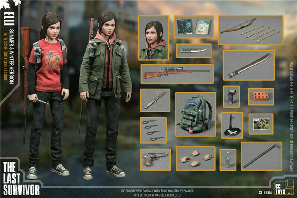2 figuras/set CCTOYS 1/6 el último de nosotros último survior Joelle & Ellie doble figura personalizada con traje para los fans colección regalo - 2