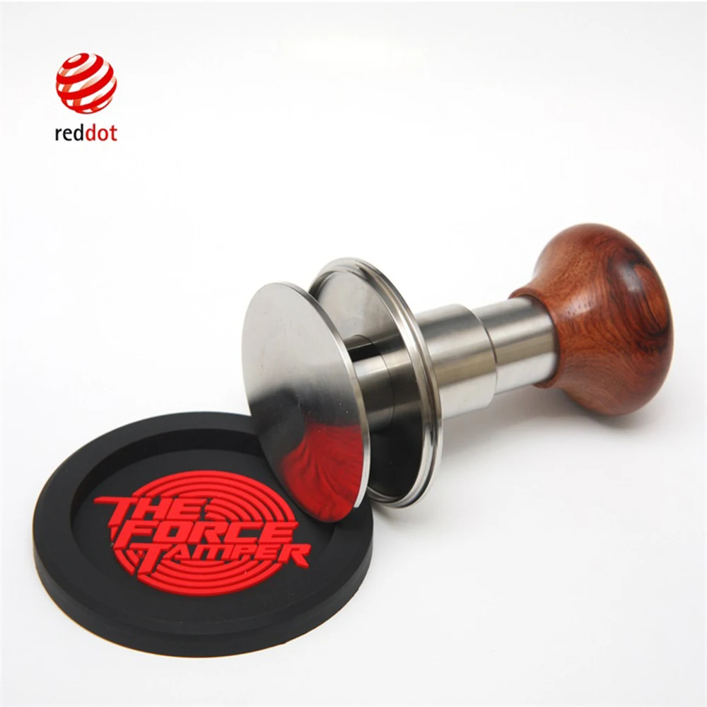 The Force Tamper Coffee Accessories Stainless Steel Coffee Tamper Kitchen Press Tool Cloth Powder Leveler Tool Powder Hammer58mm