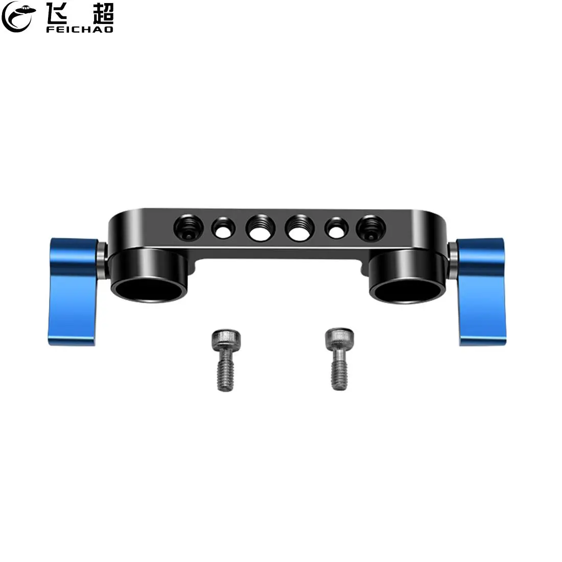 FEICHAO Aluminum Camera Rod Clamp Standard 15mm Dual Railblock Clamp For DSLR Camera Shoulder Rig 15mm Rail Rod Support System