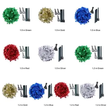 

Retractable Folding Tinsel Christmas Tree with Stand Simulation Gorgeous Collapsible Artificial Decorations