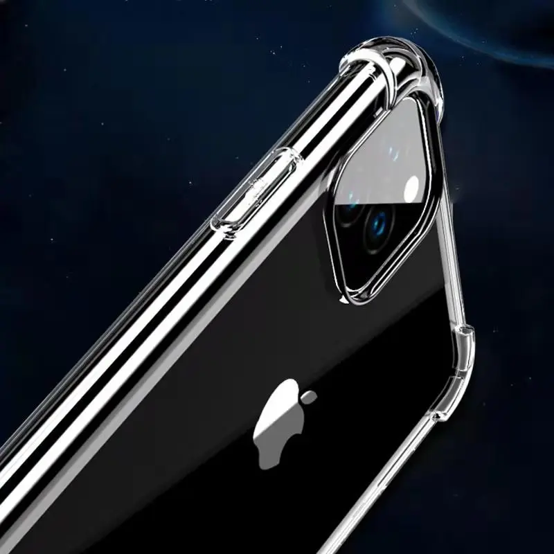 100Pcs Clear Soft TPU Phone Case For iPhone 12