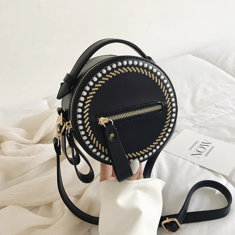 

JIULIN The New Type of Individual Sewing Line Small Bag Transverse Zipper Single Shoulder Slant Women's Bag 2019