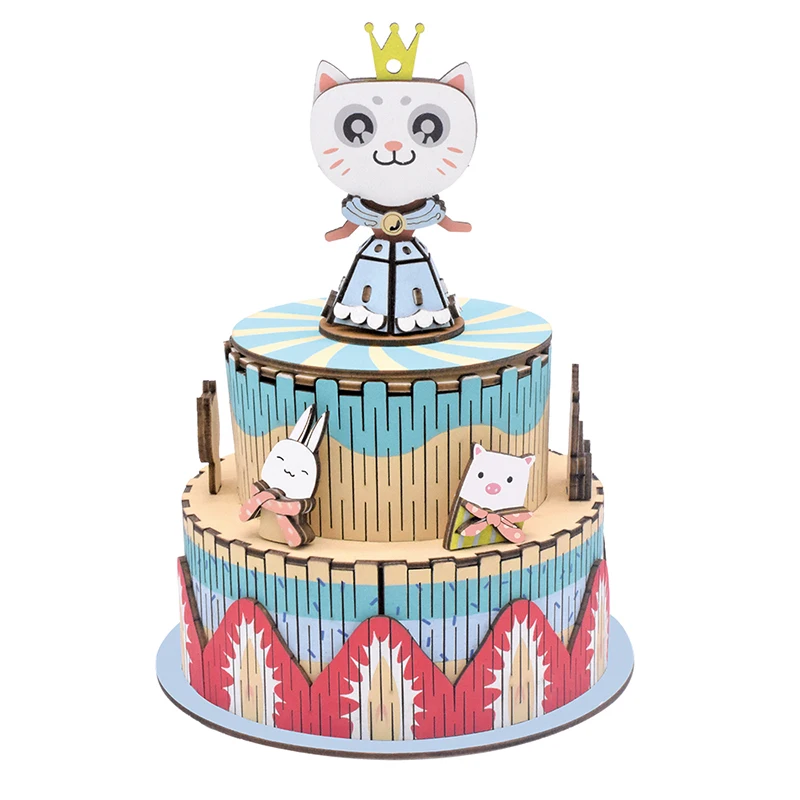 MUB04 CUTEBEE кукольный дом Миниатюрный DIY кукольный домик с деревянная мебель для дома музыкальная шкатулка игрушки для детей на день рождения Рождественский подарок - Цвет: MUB04