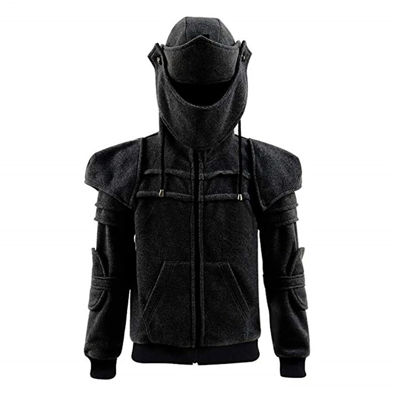 

Cossky Kids Knight Hoodie Jacket Medieval Armor Boy Sweatshirt Zipper Coat Cosplay Costume