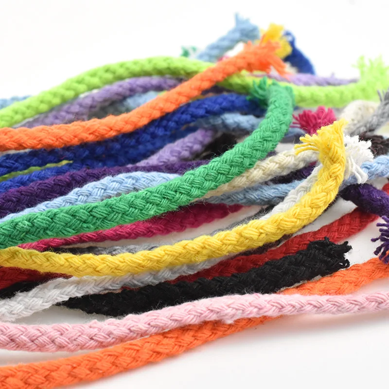 5mm Cotton Rope Craft Decorative Twisted Cord Rope for Handmade Decoration DIY Lanyard Ficelles Couleurs Thread Cord 5yards