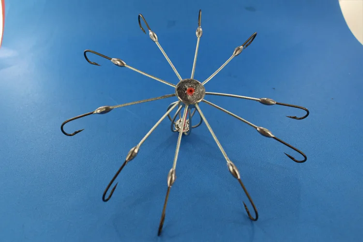 Fishing Crab Hook 8/10 Hooks Crabs Trap Fishhook with Lead Explosion Fishing Hooks