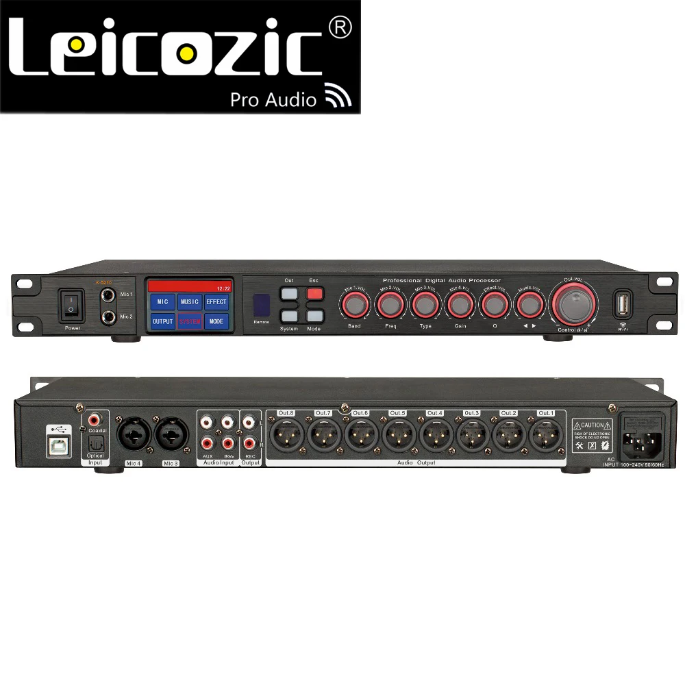 US $200.00 Leicozic K5210 Professional Digital Audio Processor Touchable Screen Built With Software Control WifiUSB Digital Processor DSP