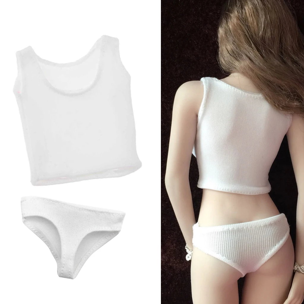 2pcs/set 1/6 Scale Female Underwear Lingerie & Vest Women Briefs Underwear  for 12inch Action Figures