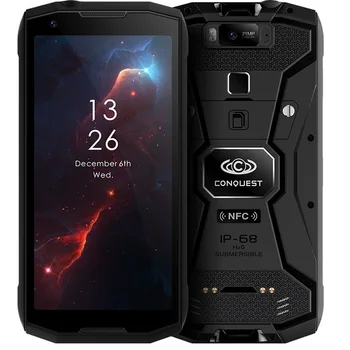 

2019 New Conquest S12 pro Rugged Cell Phone IP68 Waterproof 5.99 Inch IPS Android 9.0 MTK6771 DMR Walkie Talkie SmartPhone